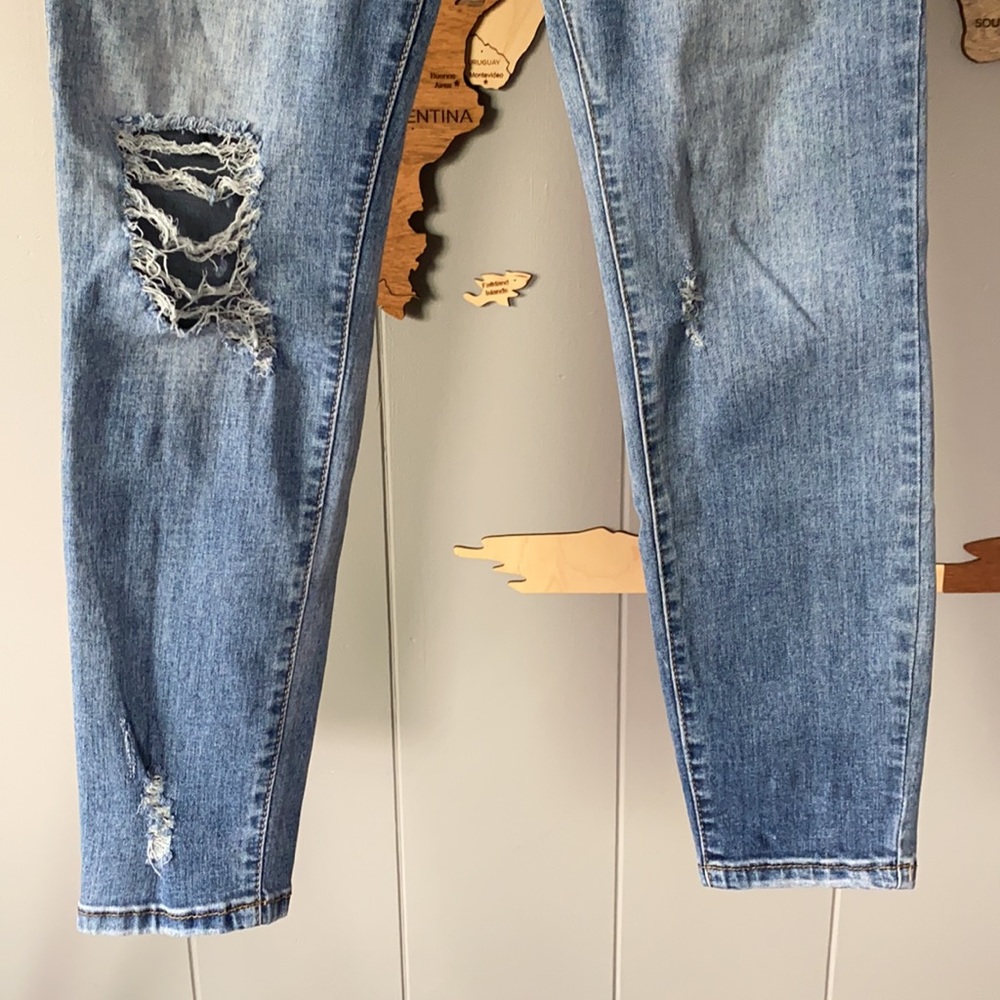 Drawstring Med Rise Skinny Denim Jean - Picture 2 of 6